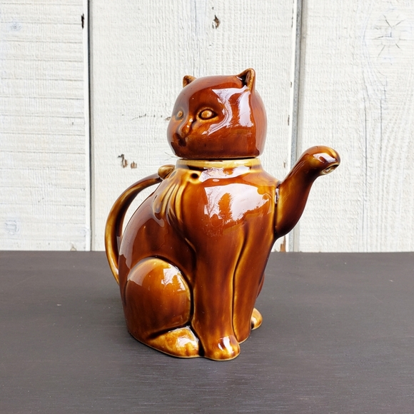 Vintage Cat Ceramic Novelty Ornament Tea Pot - Picture 5 of 8